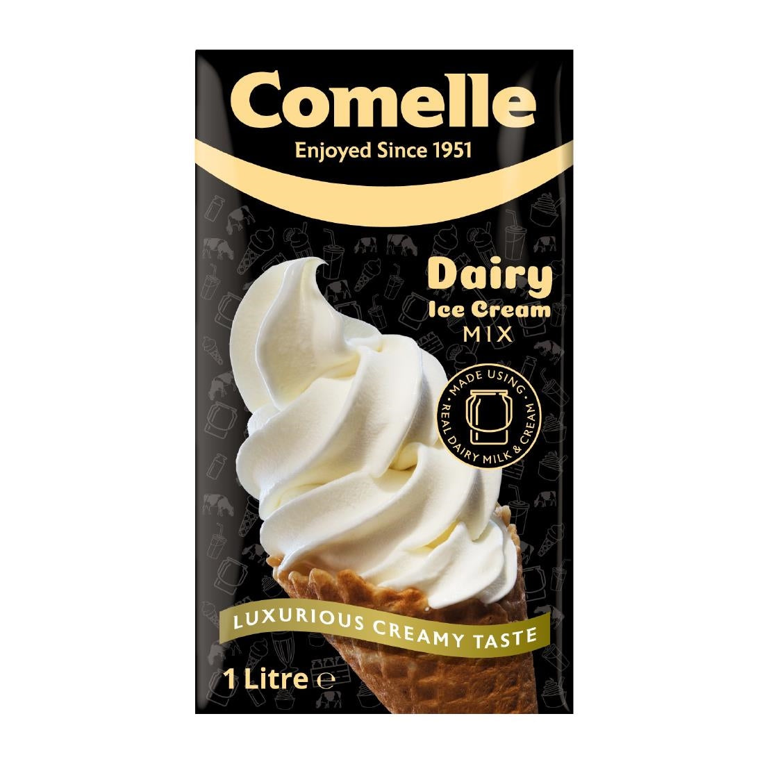 Comelle Dairy Ice Cream Mix 1Ltr (Pack of 12) - HN933 Comelle