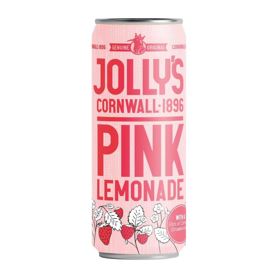 Jolly's Cornish Pink Lemonade Cans 250ml (Pack of 24) - HN942 Jolly's