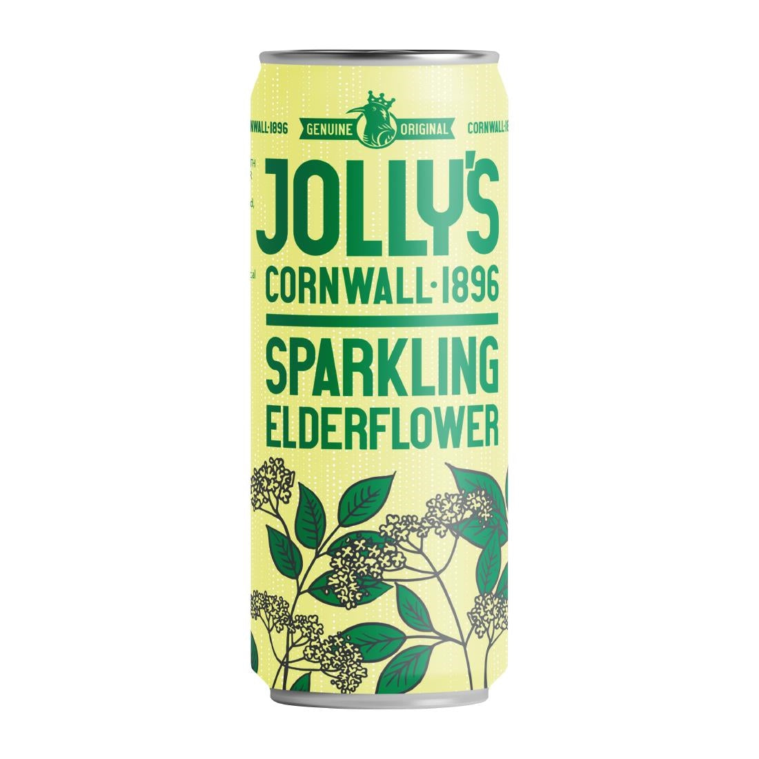Jolly's Cornish Sparkling Elderflower Cans 250ml (Pack of 24) - HN945 Jolly's