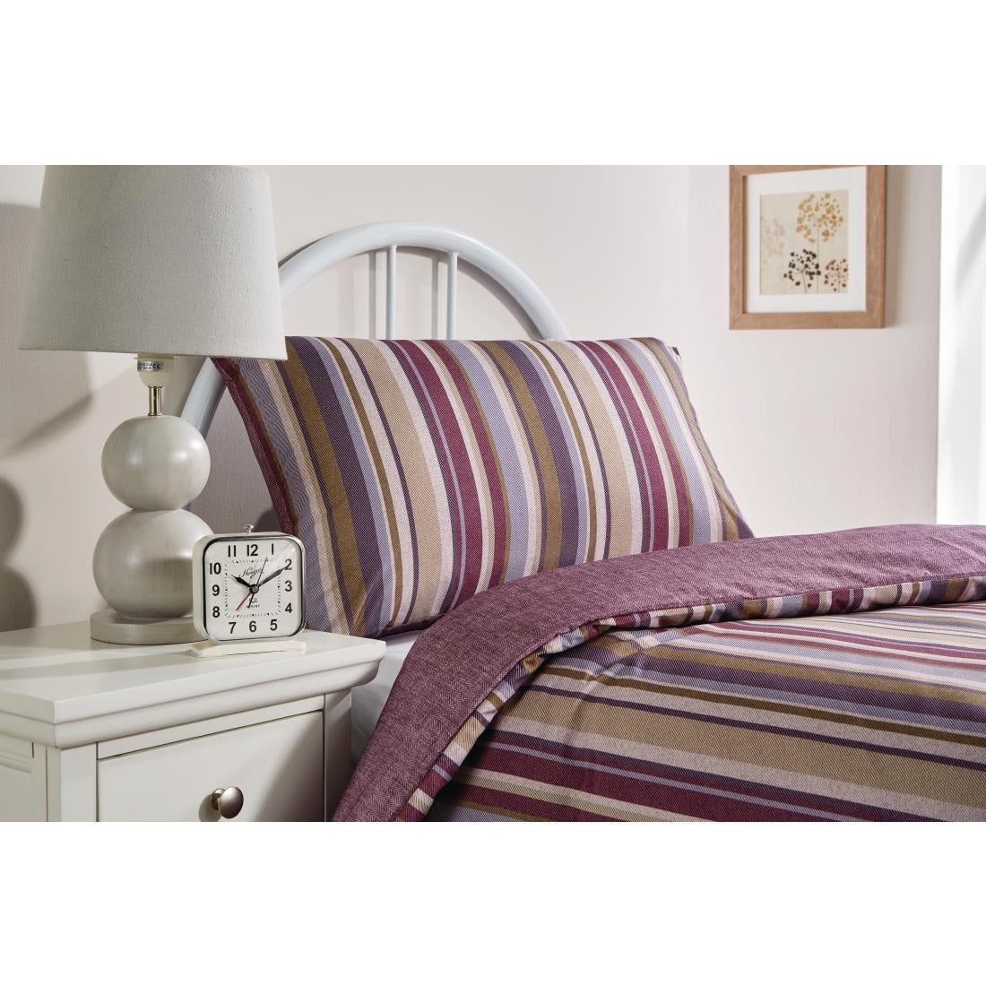 Mitre Essentials Fiorella Pillowcase Aubergine - HP034 Mitre Essentials