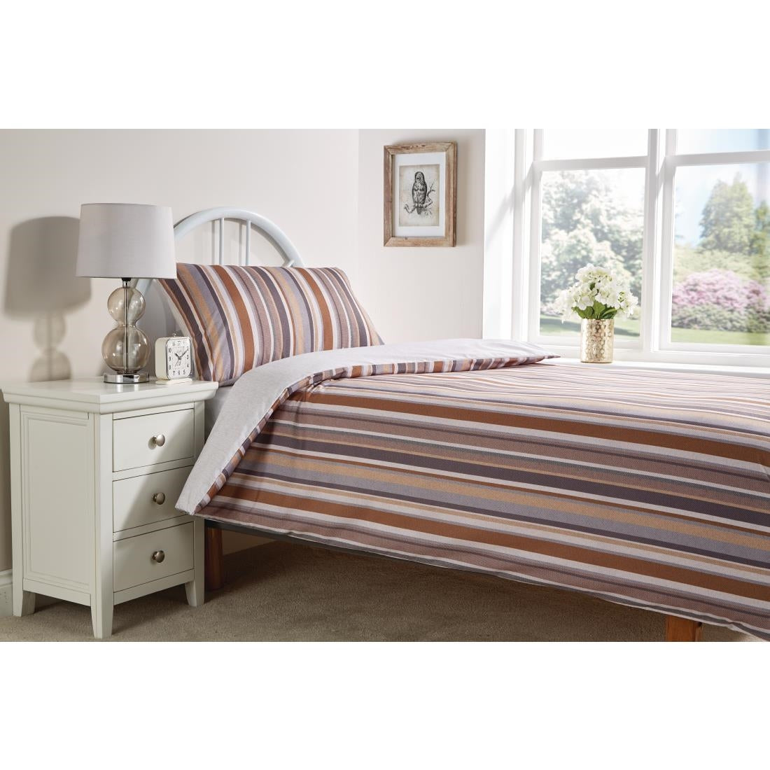 Mitre Essentials Fiorella Duvet Cover Graphite Single - HP040 Mitre Essentials