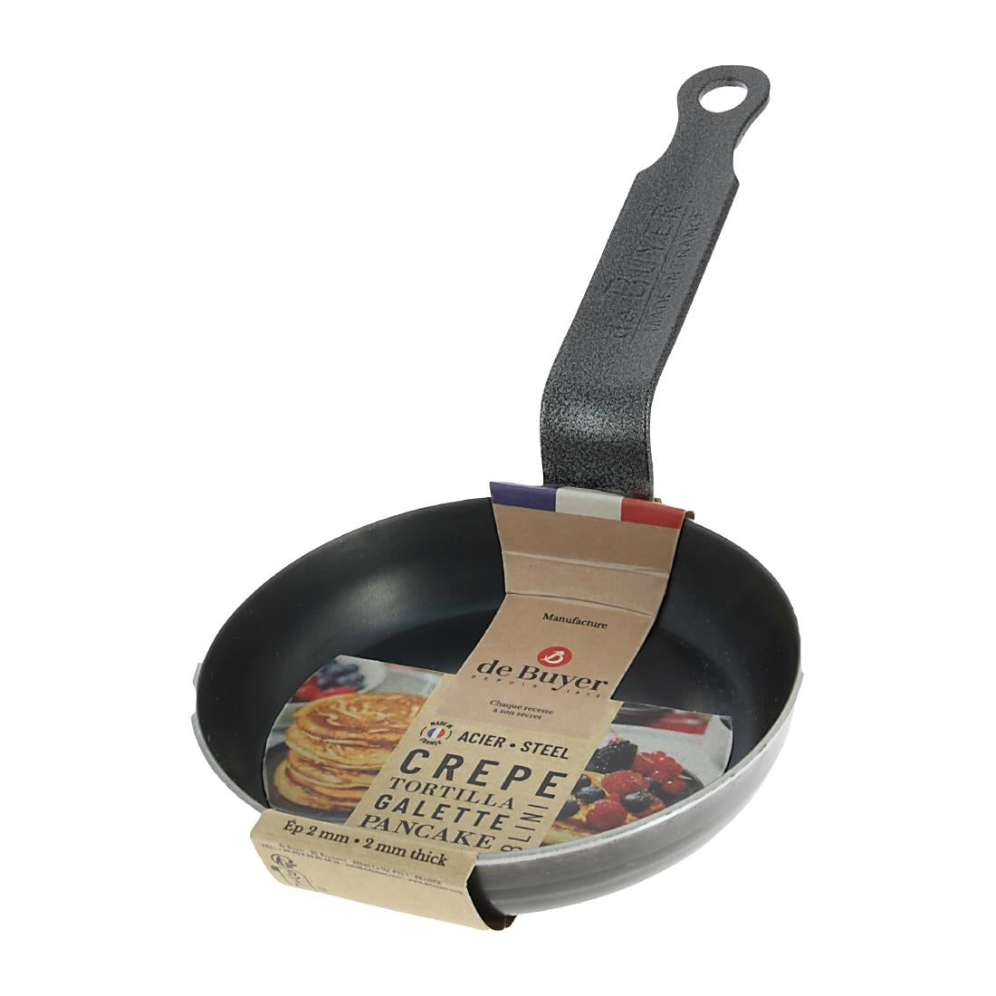 De Buyer Black Iron Blinis Pan 12cm - HP598 De Buyer