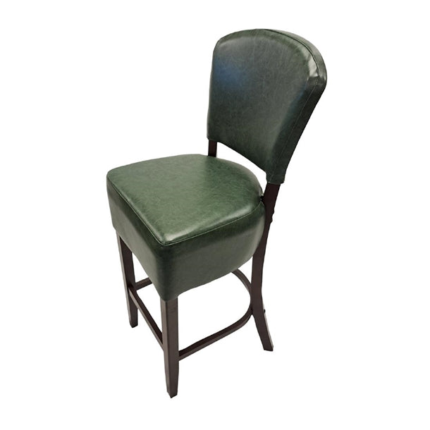 Hanoi Bar Chair in Dark Walnut with Bison Cedar Vinyl - HP776 All Stools Everyday