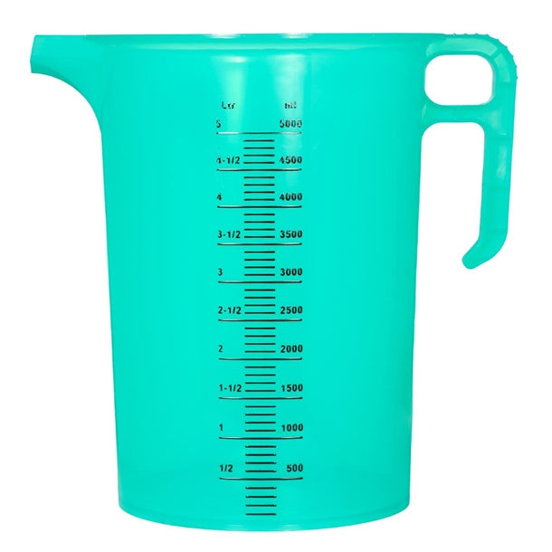 Pro-Measures Polypropylene Measuring Jug Green 5Ltr - HP865 Pro-Measures
