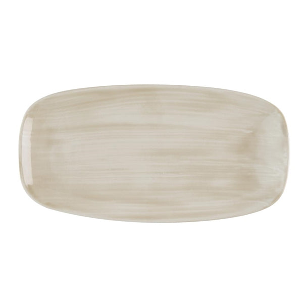 Churchill Stonecast Canvas Natural Chefs Oblong Plates 288x152mm(Pack of 12) - HR359 Plates Churchill Super Vitrified