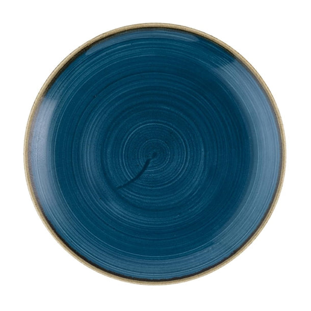 Churchill Stonecast Java Blue Evolve Coupe Plates 220mm (Pack of 12) - HR382 Plates Churchill Super Vitrified