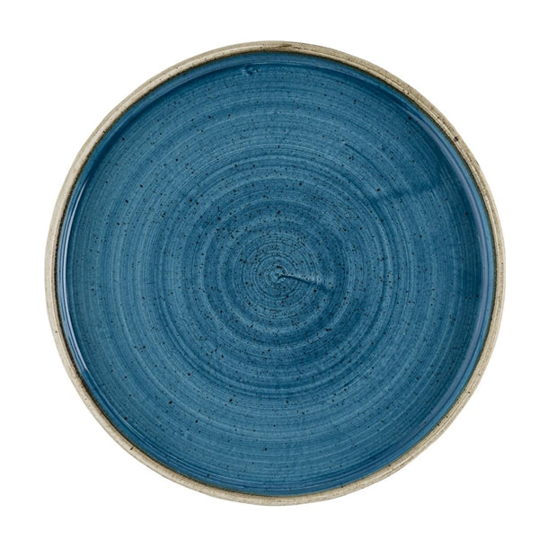 Churchill Stonecast Java Blue Walled Plates 210mm (Pack of 6) - HR387 Plates Churchill Super Vitrified