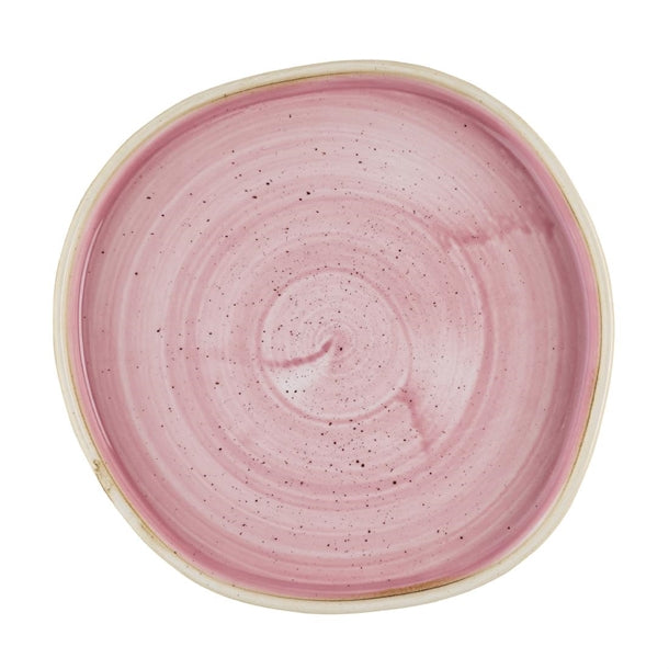 Churchill Stonecast Petal Pink Organic Walled Plates 206mm (Pack of 6) - HR404 Plates Churchill Super Vitrified