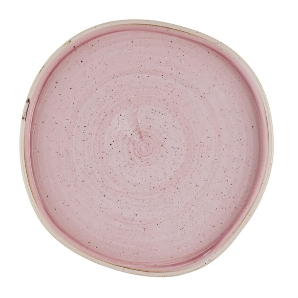 Churchill Stonecast Petal Pink Organic Walled Plates 257mm (Pack of 6) - HR405 Plates Churchill Super Vitrified