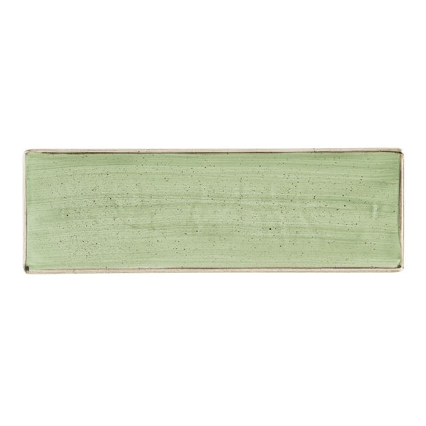 Churchill Stonecast Sage Green Oblong Plates 330 x 110mm (Pack of 6) - HR412 Plates Churchill Super Vitrified