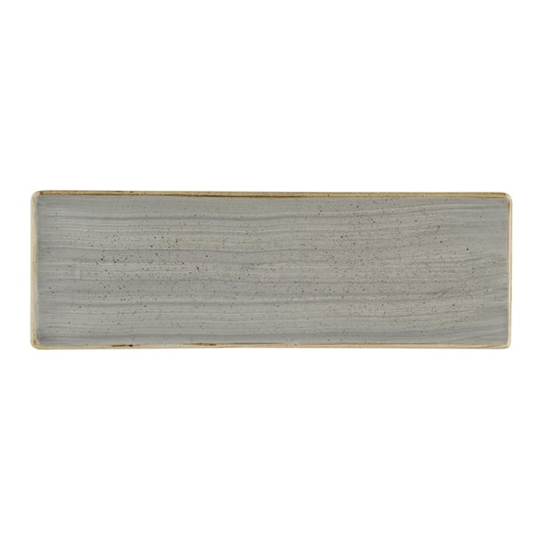 Churchill Stonecast Grey Oblong Plates 330 x 110mm (Pack of 6) - HR419 Plates Churchill Super Vitrified