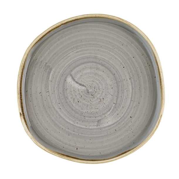 Churchill Stonecast Grey Organic Walled Plates 206mm (Pack of 6) - HR422 Plates Churchill Super Vitrified
