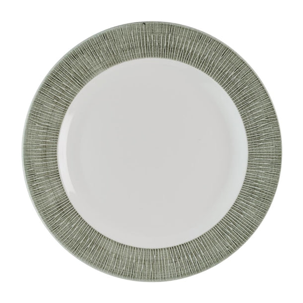 Churchill Bamboo Ceramic Spinwash Alpine Footed Plates 305mm (Pack of 12) - HR427 Plates Churchill Super Vitrified