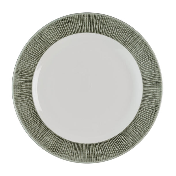 Churchill Bamboo Ceramic Spinwash Alpine Footed Plates 273mm (Pack of 12) - HR428 Plates Churchill Super Vitrified