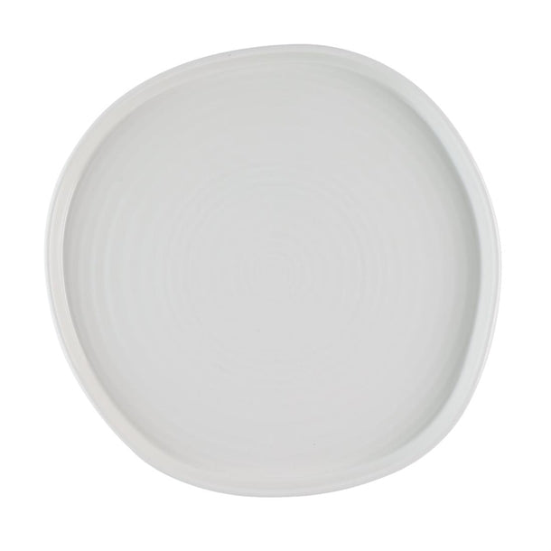 Churchill White Organic Walled Plates 257mm (Pack of 6) - HR441 Plates Churchill Super Vitrified