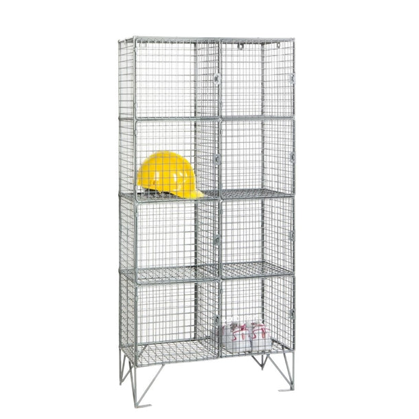 Eight Compartment Mesh Locker 305mm Deep - HR518 Wire Mesh Lockers Elite Lockers