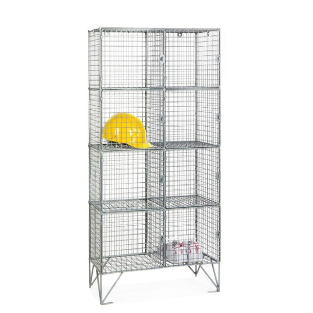 Eight Compartment Mesh Locker 457mm Deep - HR519 Wire Mesh Lockers Elite Lockers