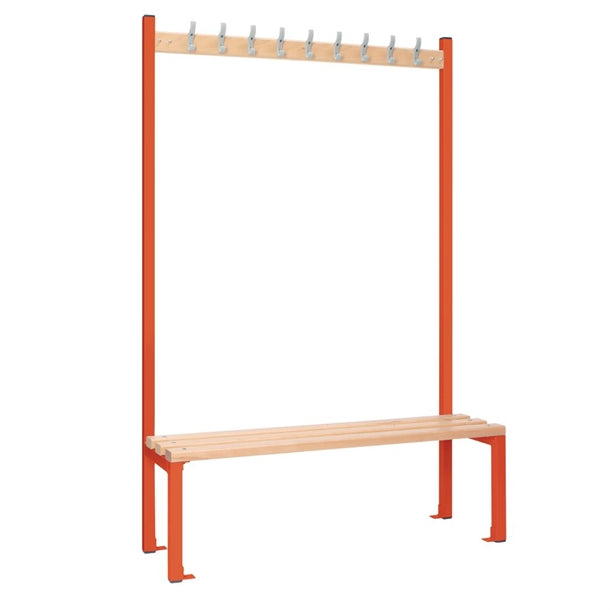 Single-Sided Island Seating Red 1200mm - HR560 Elite Lockers