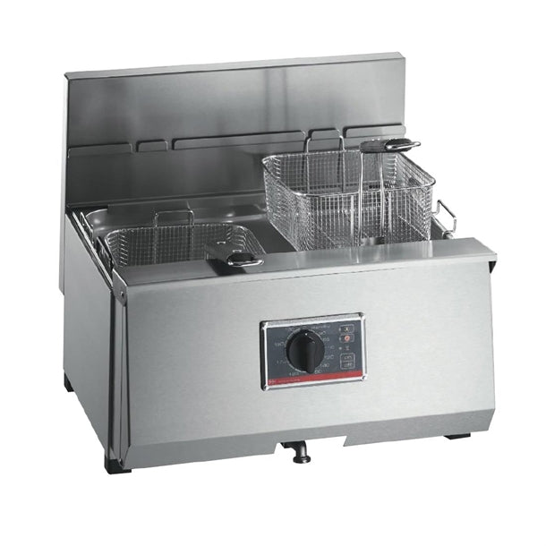 FriFri Profi+ 10 Electric Countertop Fryer Single Tank Twin Baskets 9.2kW Three Phase - HS087-3PH Countertop Electric Fryers FriFri