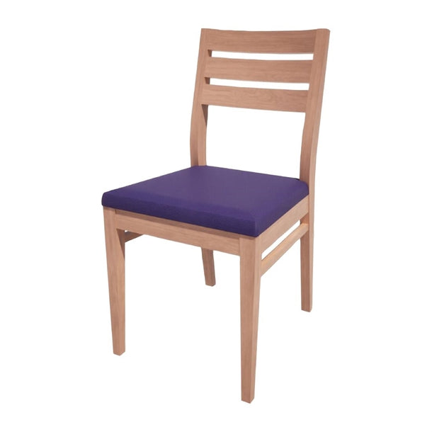 Bolero Bespoke Marty A Side Chair in Blue/Beech - HS365 All Chairs Bolero Bespoke