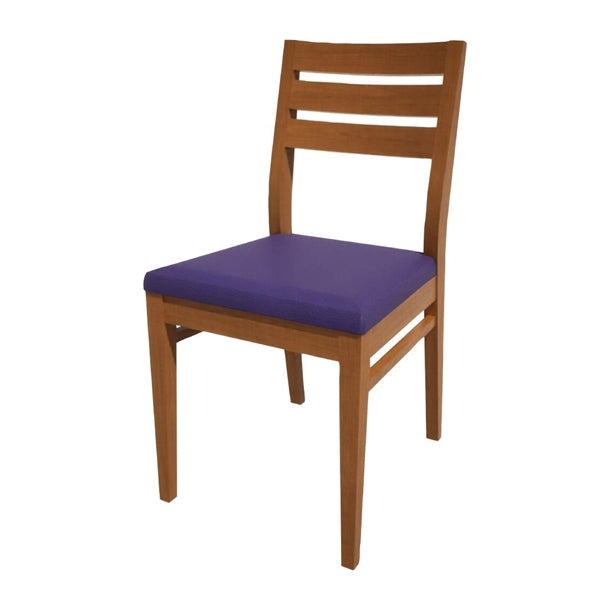 Bolero Bespoke Marty A Side Chair in Blue/Oak - HS366 All Chairs Bolero Bespoke