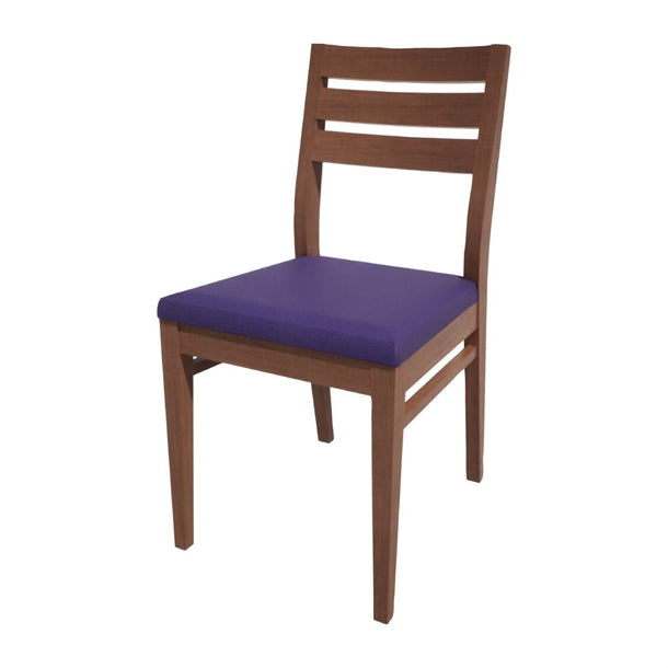 Bolero Bespoke Marty A Side Chair in Blue/Walnut - HS367 All Chairs Bolero Bespoke