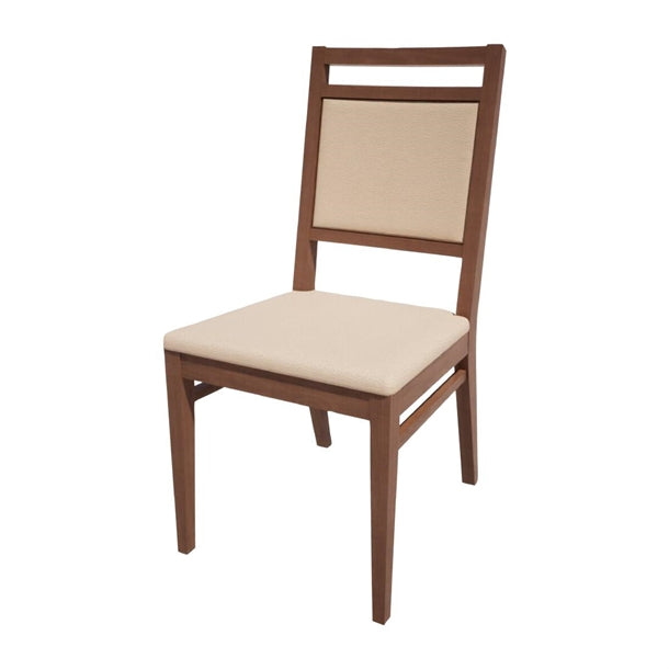 Bolero Bespoke Bia A Side Chair in Cream/Walnut - HS402 All Chairs Bolero Bespoke