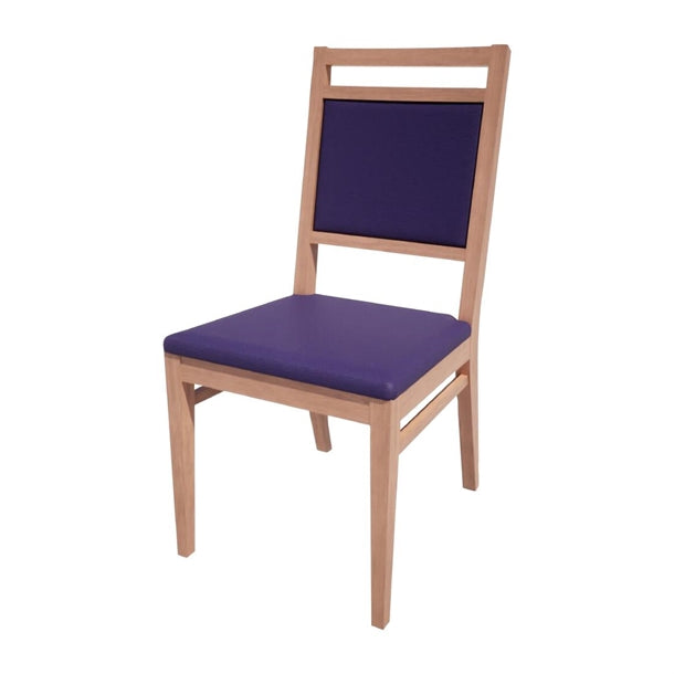 Bolero Bespoke Bia A Side Chair in Blue/Beech - HS415 All Chairs Bolero Bespoke