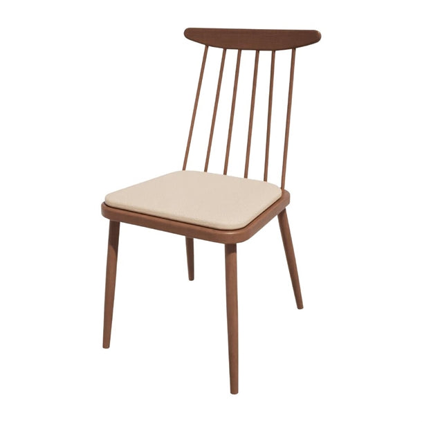Bolero Bespoke Frank Side Chair Cream/Walnut - HS452 All Chairs Bolero Bespoke