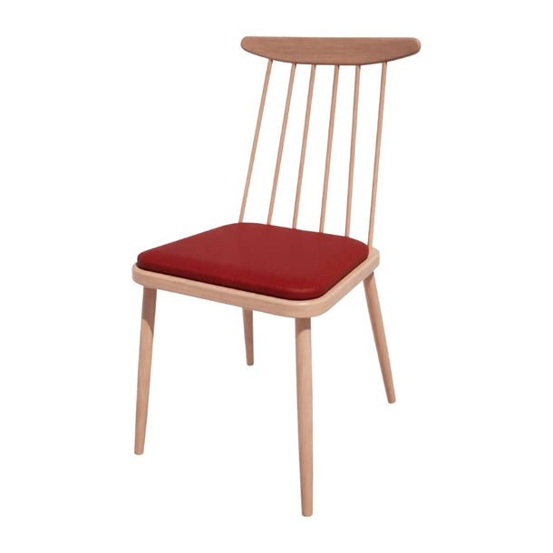 Bolero Bespoke Frank Side Chair Red/Beech - HS460 All Chairs Bolero Bespoke