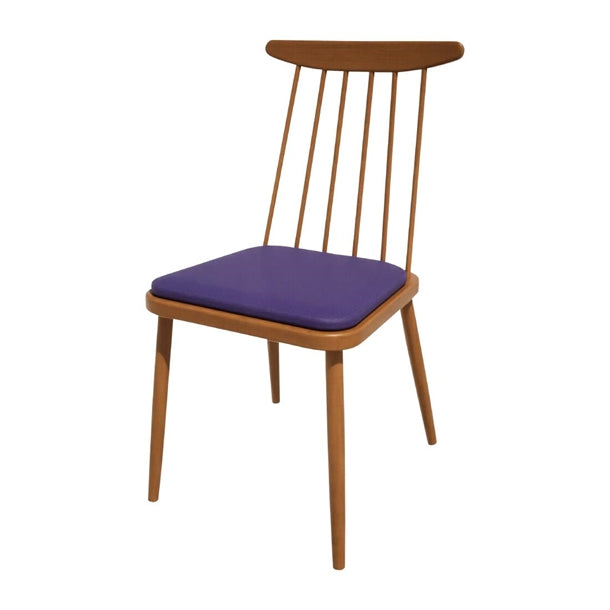Bolero Bespoke Frank Side Chair Blue/Oak - HS466 All Chairs Bolero Bespoke