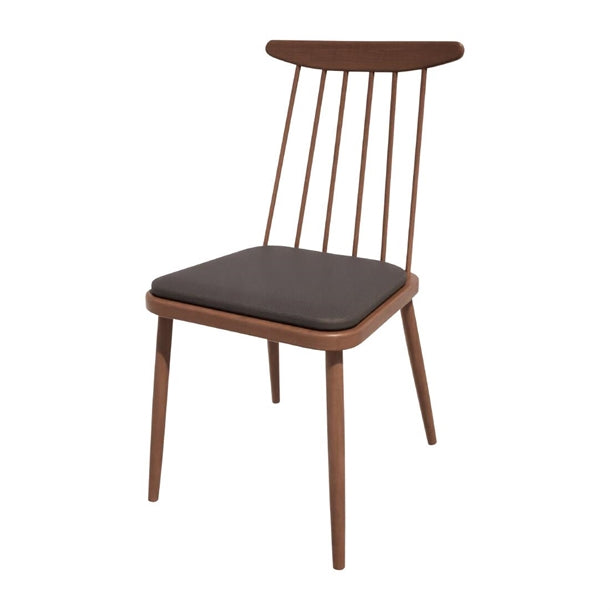 Bolero Bespoke Frank Side Chair Anthracite/Walnut - HS472 All Chairs Bolero Bespoke