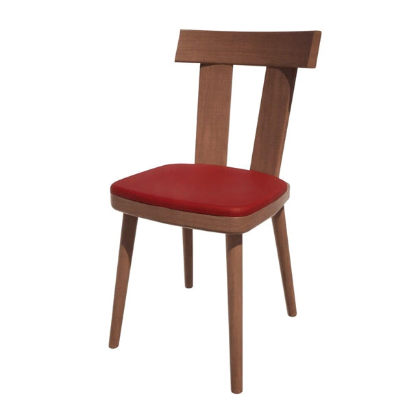 Bolero Bespoke Bamba Side Chair Red/Walnut - HS487 All Chairs Bolero Bespoke
