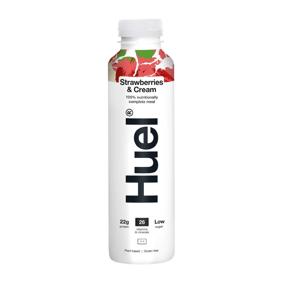 HUEL Nutritionally Complete Meal Drink - Strawberries and Cream 500ml (Pack of 8) - HS546 Huel