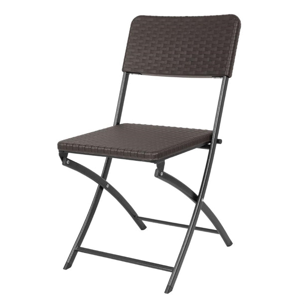 Bolero Rattan Folding Chairs Brown (Pack of 2) - HS558 Rattan & Wicker Effect Chairs Bolero