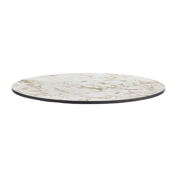 Extrema Round Carrara Marble Table Top 690mm - HS653 Stone Effect Table Tops Everyday
