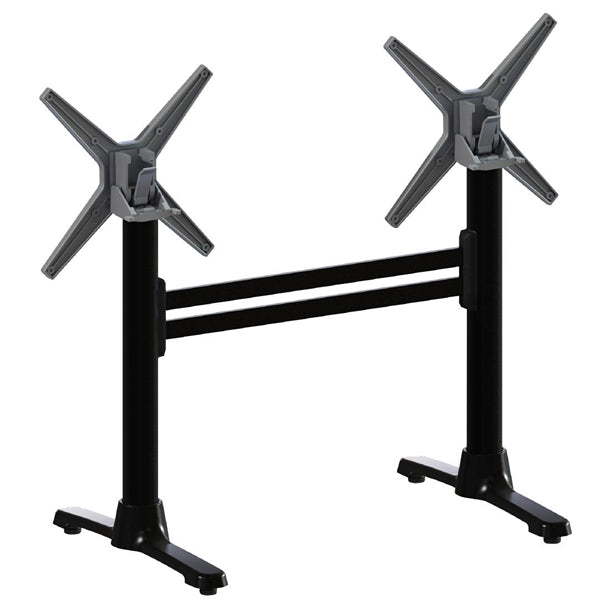 FLAT Auto Adjust ST22 Double Dining Table Base Black FlipTop - HS720 Poseur Height Table Bases Everyday