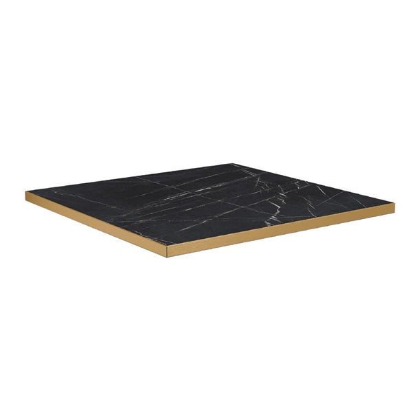 Omega Square Laminate Table Top Black Marble 600x600mm - HS754 Stone Effect Table Tops Everyday
