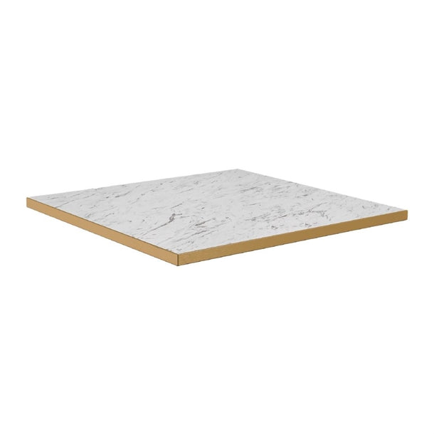 Omega Square Laminate Table Top White Carrara Marble 600x600mm - HS761 Stone Effect Table Tops Everyday