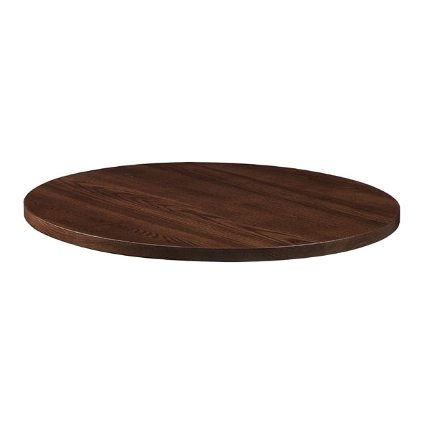 Solid Ash Dark Walnut Round Table Top 750mm - HS773 Wood Effect Table Tops Everyday