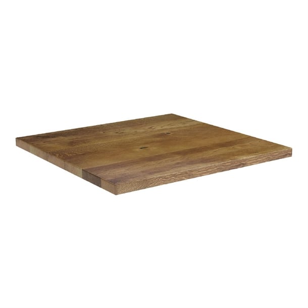Solid Oak Natural Square Table Top 700x700mm - HS779 Wood Effect Table Tops Everyday