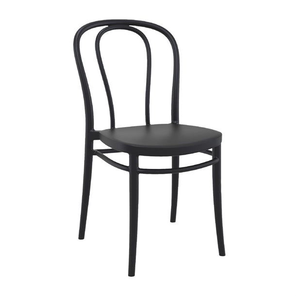 Victor Side Chair Black (Pack of 2) - HS801 Plastic Chairs Everyday