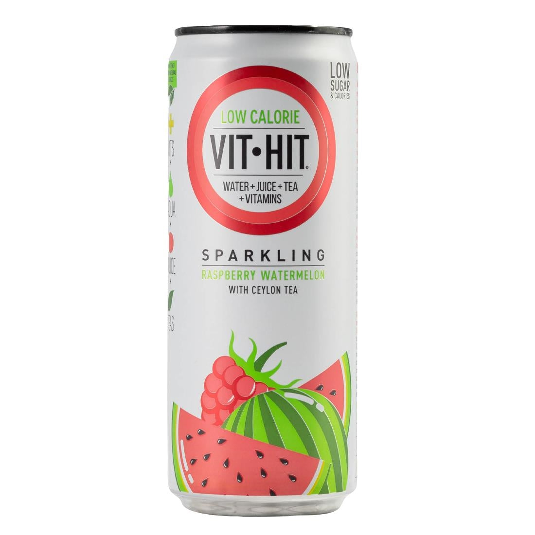 VITHIT Sparkling Raspberry & Watermelon Vitamin Water 330ml (Pack of 12) - HS819 VITHIT