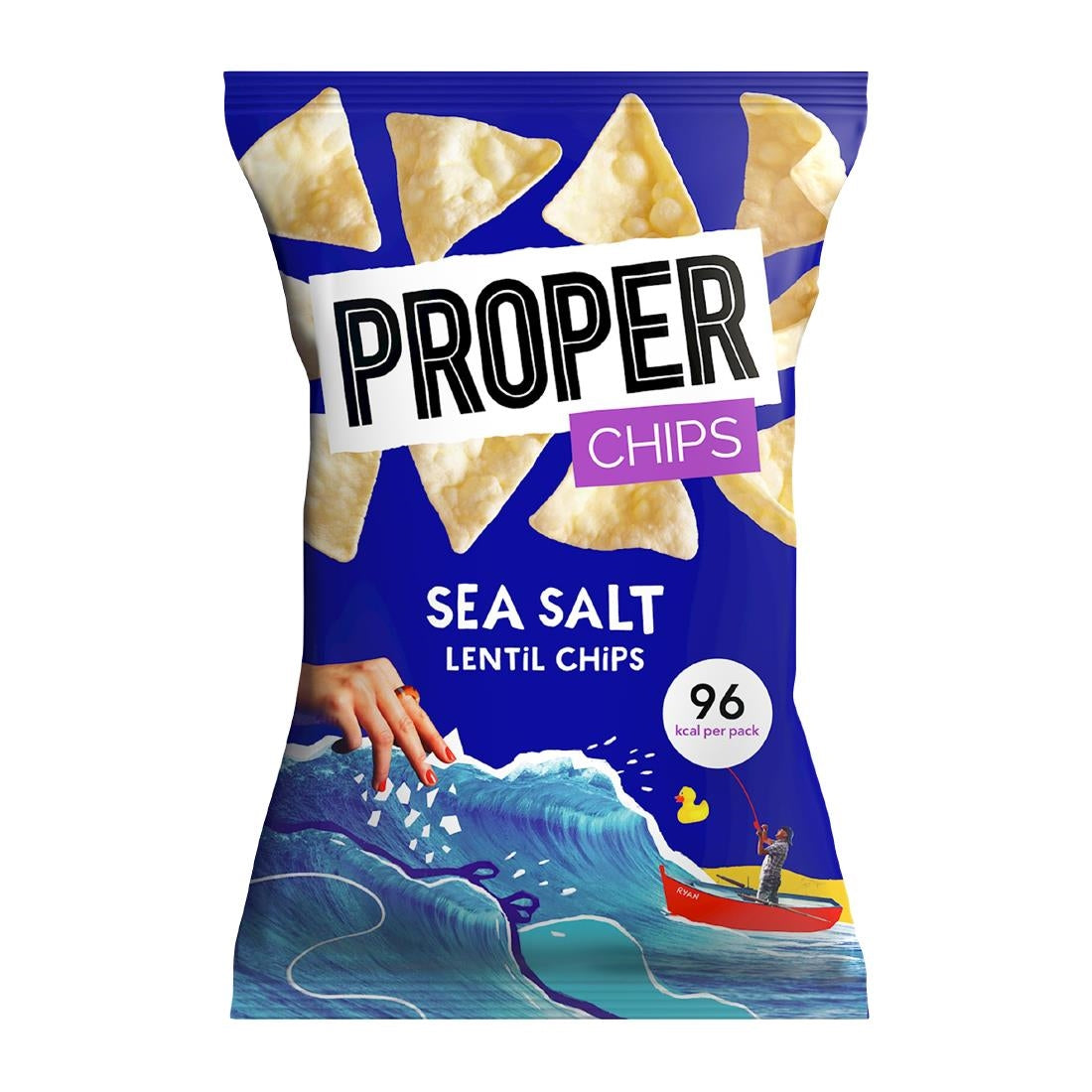 Properchips Impulse Sea Salt Lentil Chips 20g (Pack of 24) - HS875 Proper Corn