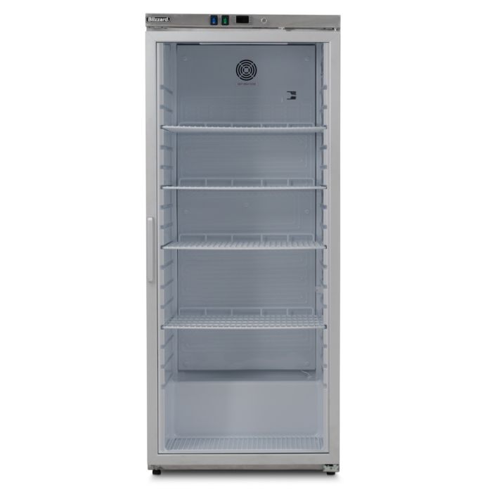 Blizzard Single Glass Door Stainless Steel Upright Refrigerator - HSG60 Refrigeration Uprights - Single Door Blizzard