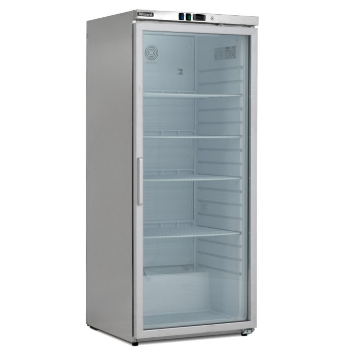 Blizzard Single Glass Door Stainless Steel Upright Refrigerator - HSG60 Refrigeration Uprights - Single Door Blizzard