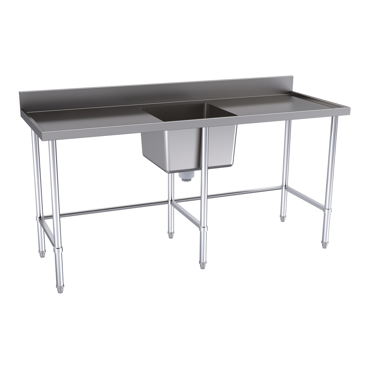 Hallco Sink Single Centre Bowl With Double Drainer | HSS1800C Single Bowl Sinks Hallco