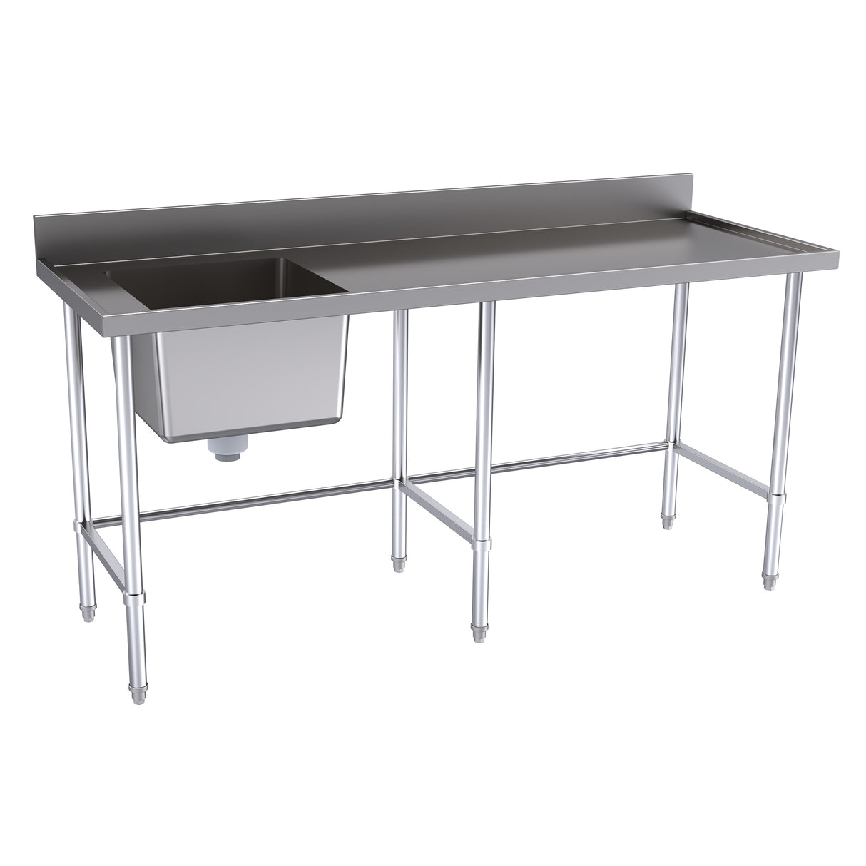 Hallco Sink Single Left Hand Bowl With Right Hand Drainer | HSS1800L Single Bowl Sinks Hallco