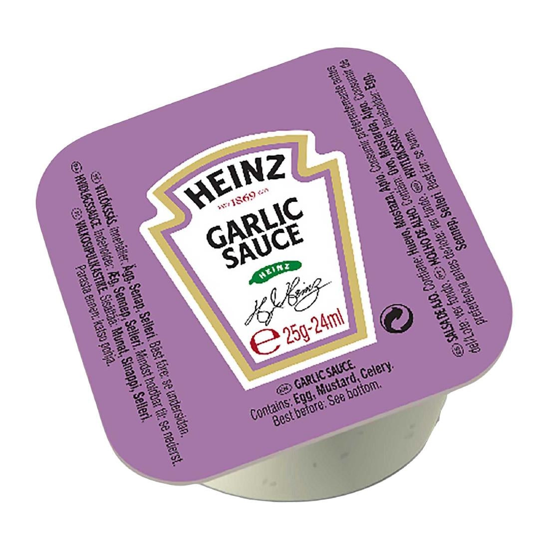 Heinz Garlic Sauce Dip Pots 25ml (Pack of 100) - HT400 Heinz