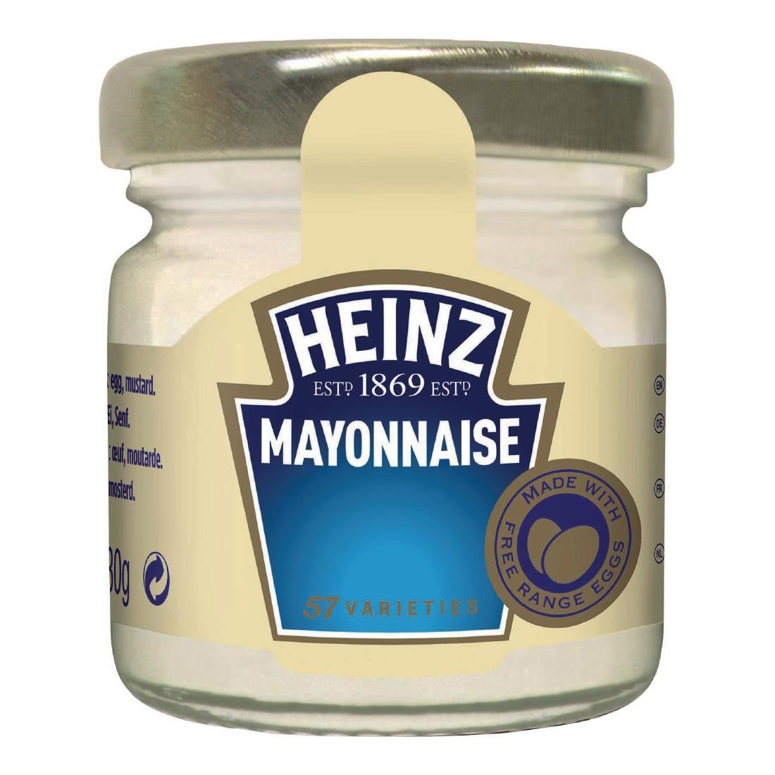 Heinz Mayonnaise Mini Glass Jars 33ml (Pack of 80) - HT404 Heinz